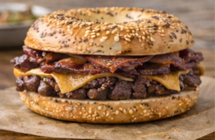 Bacon Cheeseburger Bagel