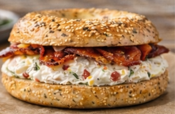 Bacon Cream Cheese Bagel