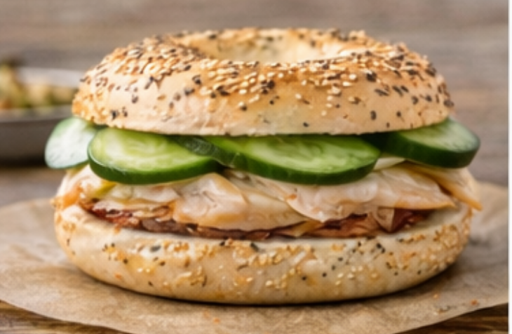 Grilled Chicken Cucumber Bagel
